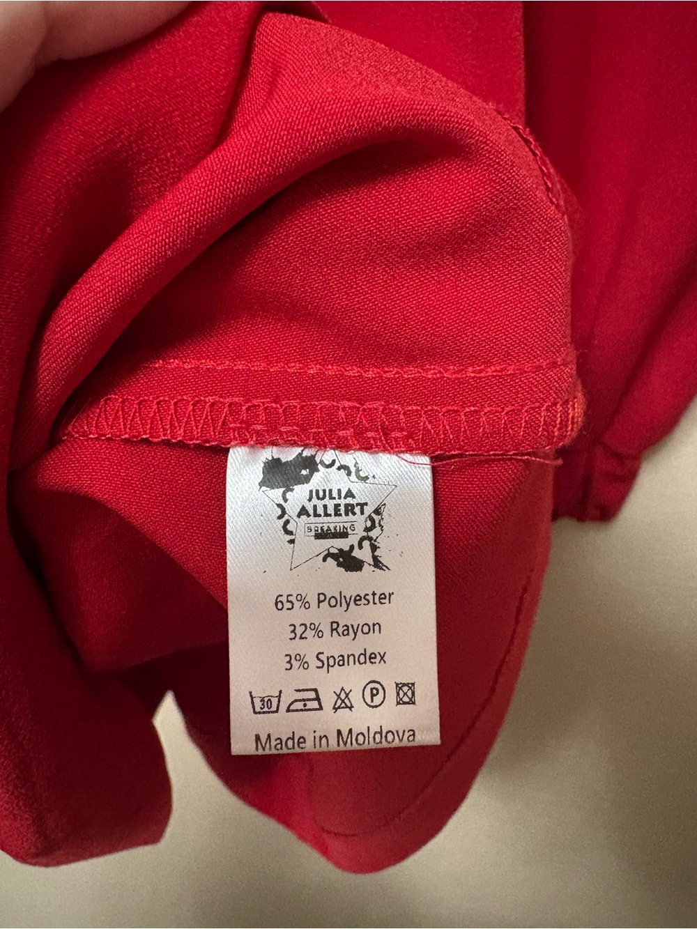 Julia Allert Designer Red Blouse Size Small - Picture 15 of 15